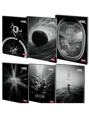 SCRIBE - PACK 4 CUADERNOS UNIVERSITARIOS GRANDE MASCULINO TAPA DURA 7 MM 150 HOJAS (DISEÑO ALEATORIO)