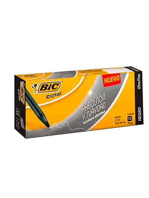 BIC - BOLIGRAFO ULTRAFINO 0.7 MM NEGRO (12 UNIDADES)