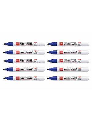 PLUMÓN PIZARRA CELLO PUNTA REDONDA AZUL (10 UNIDADES)