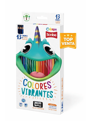 SCRIBE - LÁPICES DE COLORES TRIANGULAES (13 UNIDADES) 