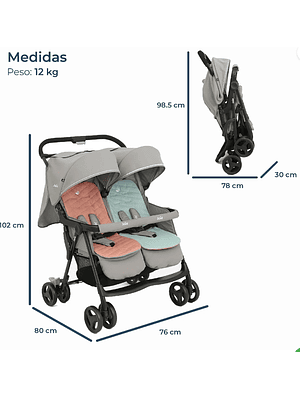 JOIE - COCHE PASEO DOBLE AIRE TWIN  NECTAR & MINERAL 