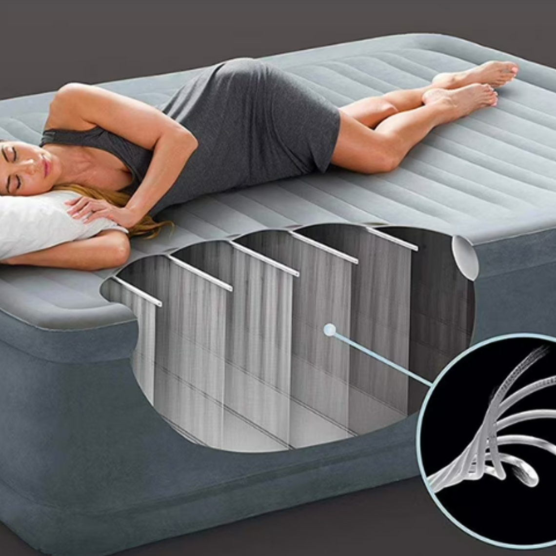 COLCHÓN INFLABLE ELÉCTRICO INTEX 1,5 PLAZAS 99X191X46 CM COMFORT PLUSH 6