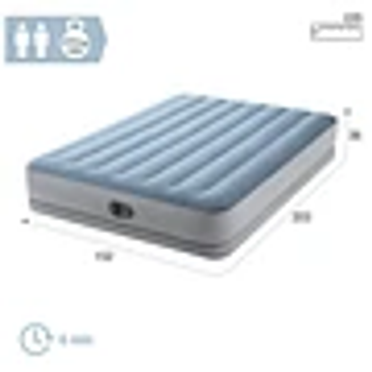 COLCHÓN INFLABLE ELÉCTRICO USB INTEX 2 PLAZAS 152X203X36 CM MID-RISE COMFORT 6