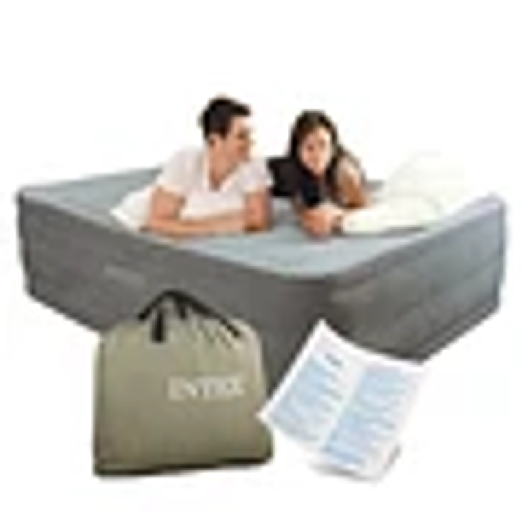 COLCHÓN INFLABLE ELÉCTRICO INTEX 2 PLAZAS 152X203X56 CM COMFORT PLUSH 3