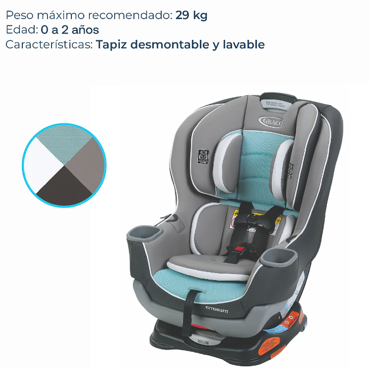 GRACO - SILLA DE AUTO CONVERTIBLE EXTEND 2 FIT SPIRE 3