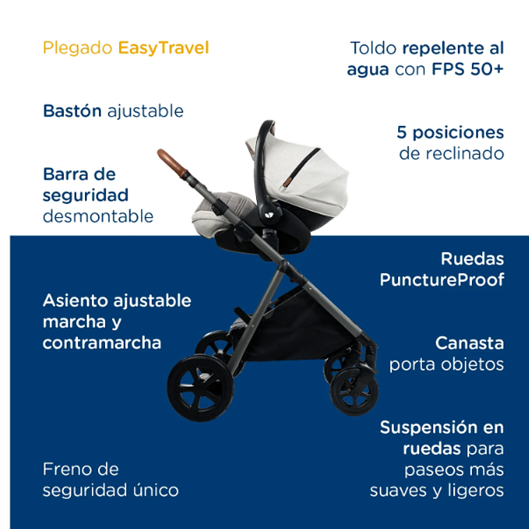 JOIE - COCHE PASEO AERIA AJUSTABLE OYSTER 2