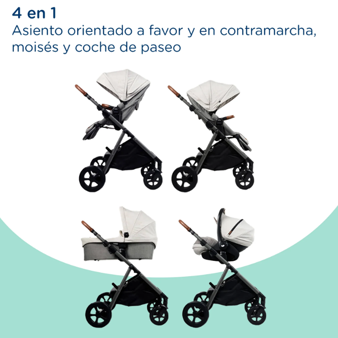JOIE - COCHE PASEO AERIA AJUSTABLE OYSTER 3