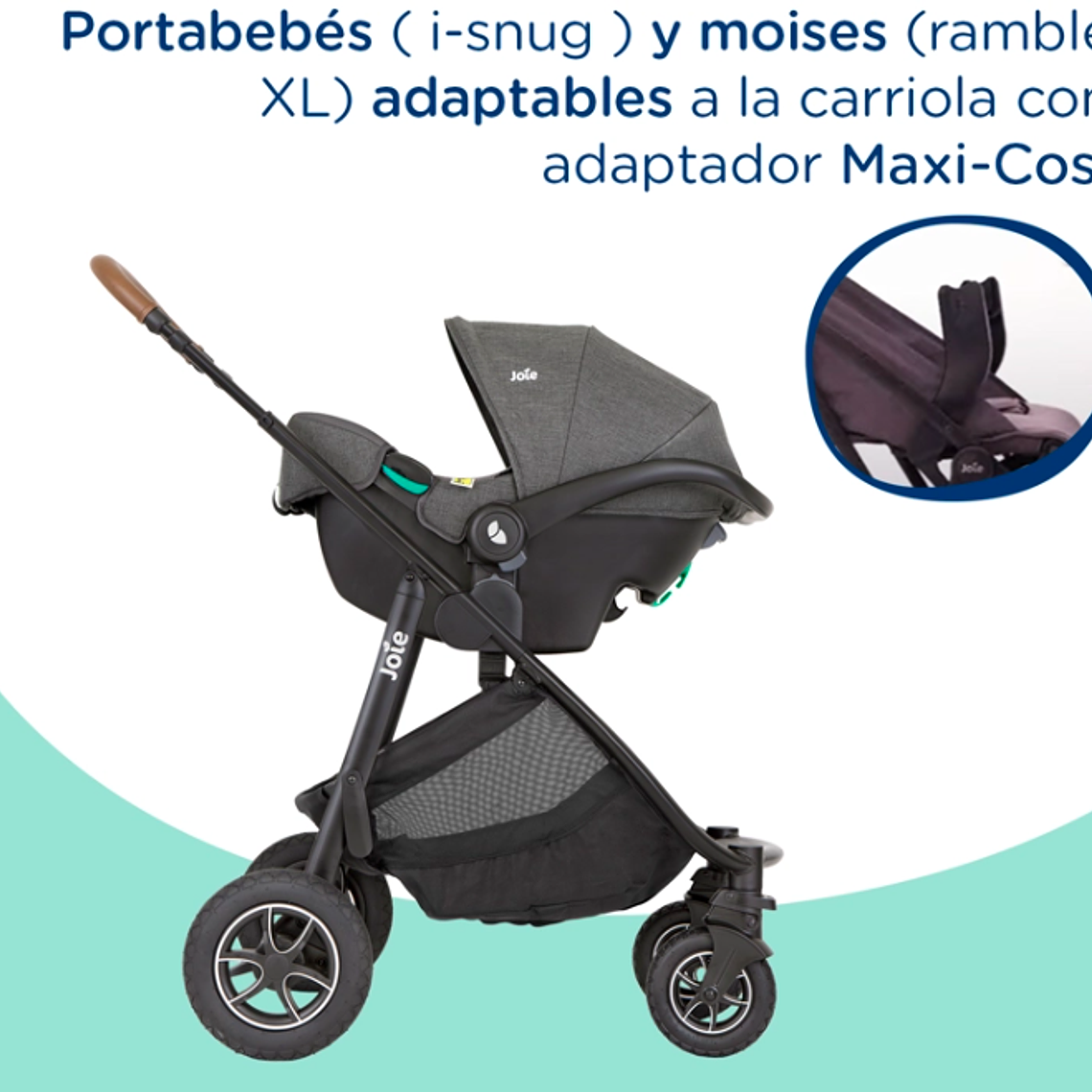 JOIE - COCHE TRAVEL SYSTEM VERSATRAX GRAY FLANNEL  12