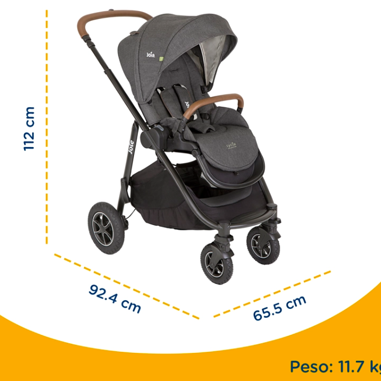 JOIE - COCHE TRAVEL SYSTEM VERSATRAX GRAY FLANNEL  13