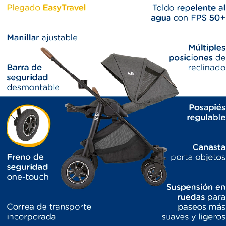 JOIE - COCHE TRAVEL SYSTEM VERSATRAX SHALE  11