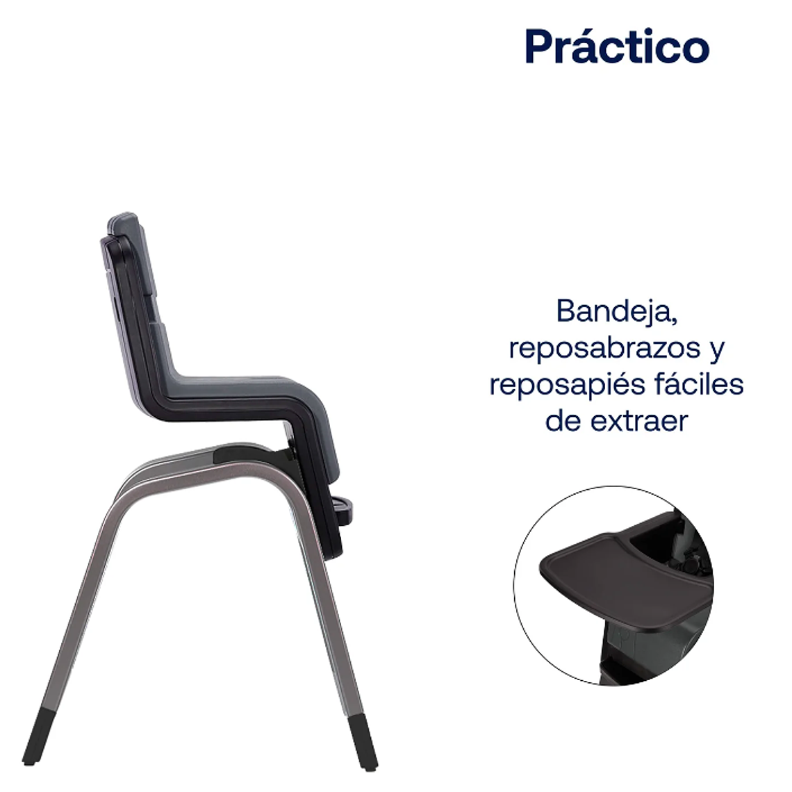 NUNA - SILLA DE COMER HCH ZAAZ PEWTER / SEGUNDA SELECCIÓN CAJA CON DAÑOS 5