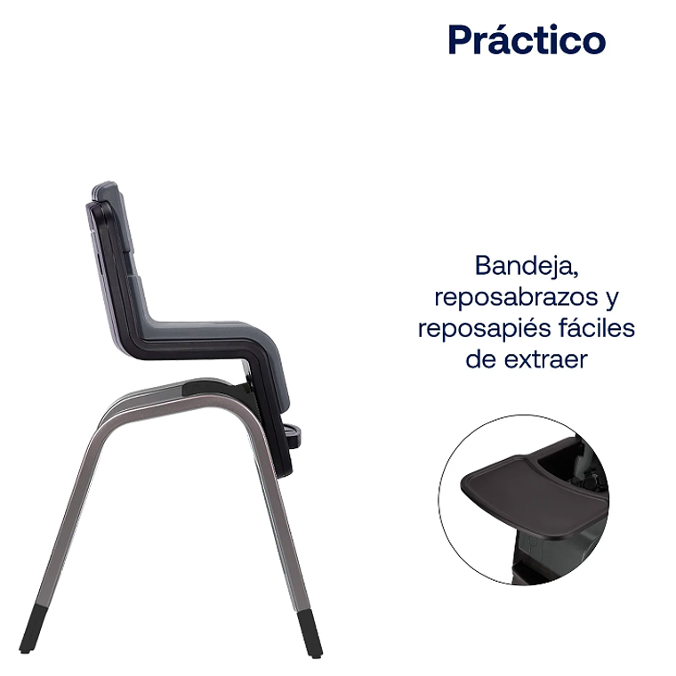 NUNA - SILLA DE COMER HCH ZAAZ PEWTER / SEGUNDA SELECCIÓN CAJA CON DAÑOS 5