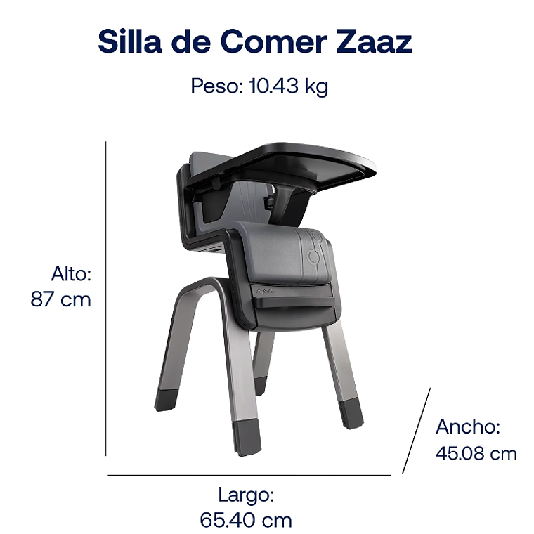 NUNA - SILLA DE COMER HCH ZAAZ PEWTER / SEGUNDA SELECCIÓN CAJA CON DAÑOS 6