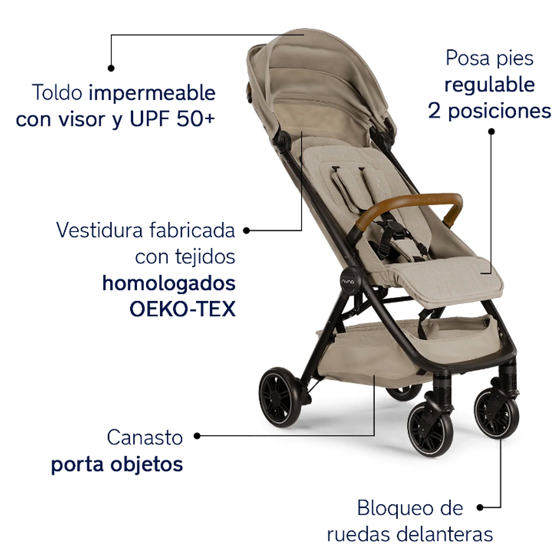 NUNA - COCHE DE PASEO TRVL HAZELWOOD  / SEGUNDA SELECCIÓN CAJA CON DAÑOS 6