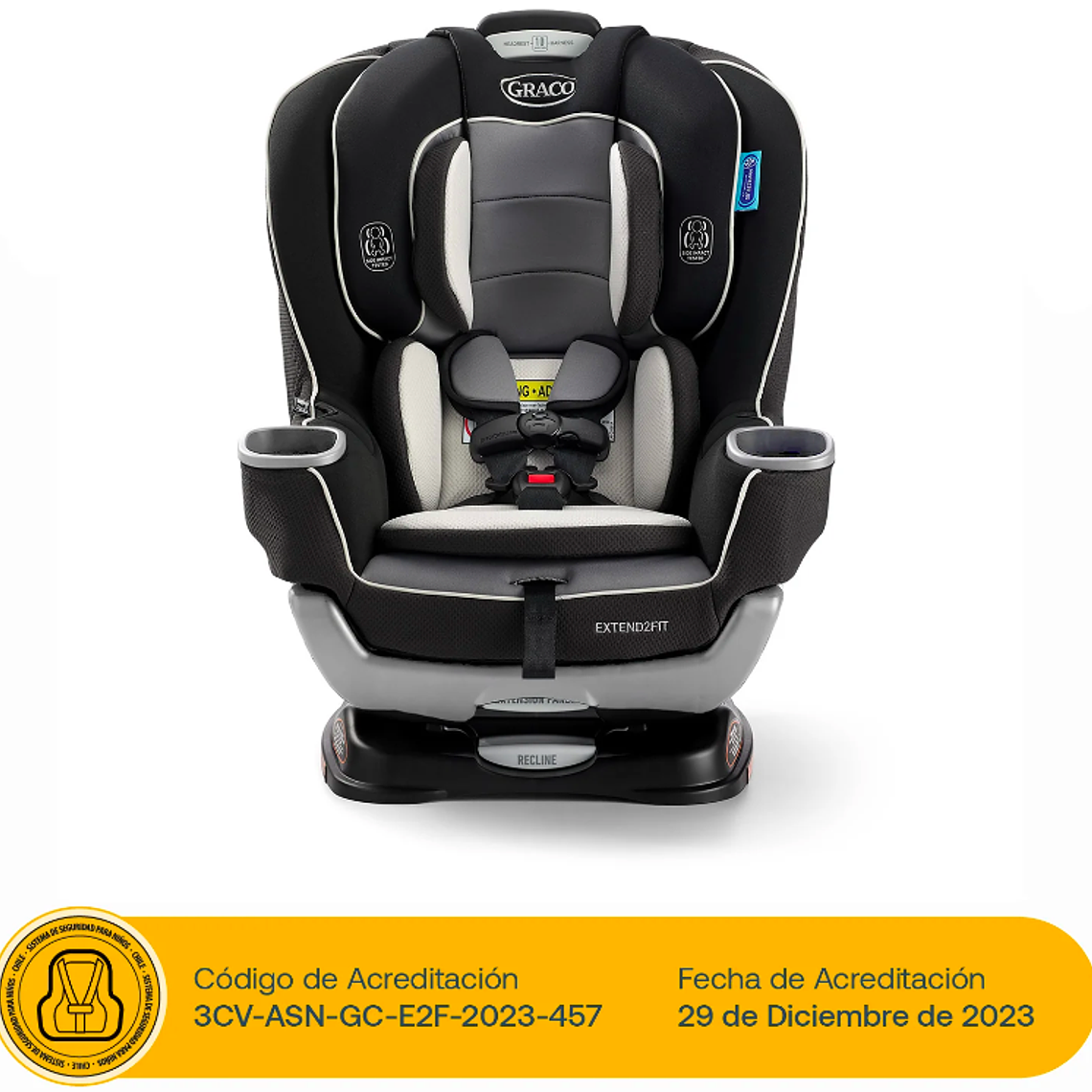 GRACO - SILLA DE AUTO CONVERTIBLE EXTEND 2 FIT GOTHAM  / SEGUNDA SELECCIÓN CAJA CON DAÑOS 2