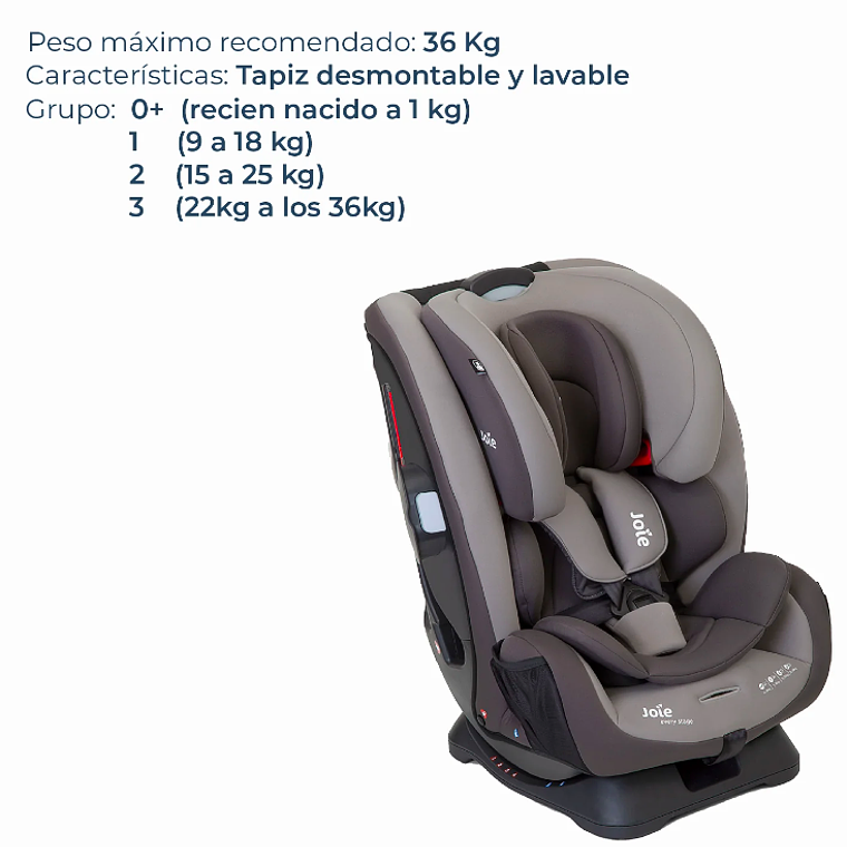 JOIE - SILLA DE AUTO CONVERTIBLE EVERY STAGE DARK PEWTER / SEGUNDA SELECCIÓN CAJA CON DAÑOS 4