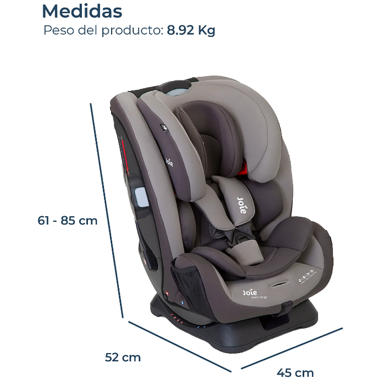 JOIE - SILLA DE AUTO CONVERTIBLE EVERY STAGE DARK PEWTER / SEGUNDA SELECCIÓN CAJA CON DAÑOS 8