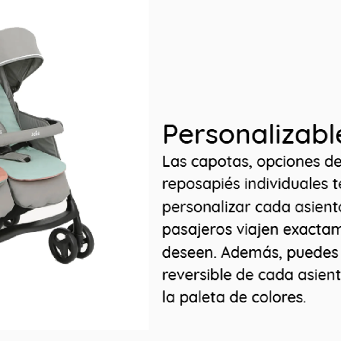 JOIE - COCHE PASEO DOBLE AIRE TWIN  NECTAR & MINERAL / PRODUCTO SUBPRIME 9