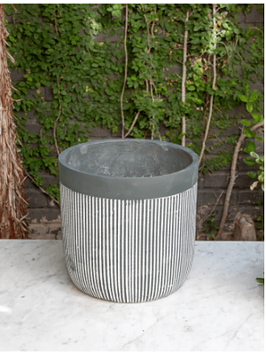 CAIRO BLANCO 40X38 CM (MACETERO DE FIBRA DE VIDRIO XL)