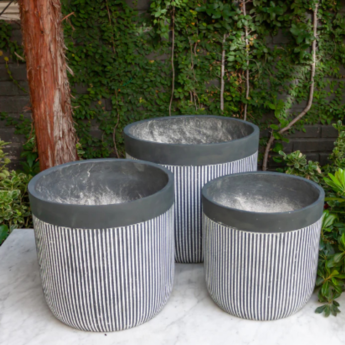 CAIRO 40X39 BLANCO (MACETERO DE FIBRA DE VIDRIO XL) 2