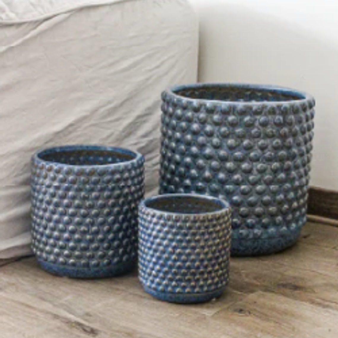 OSLO 20X20 AZUL (PORTA MACETERO CERÁMICA M) 2