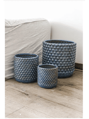 OSLO AZUL 27X27 CM (PORTA MACETERO CERÁMICA L)