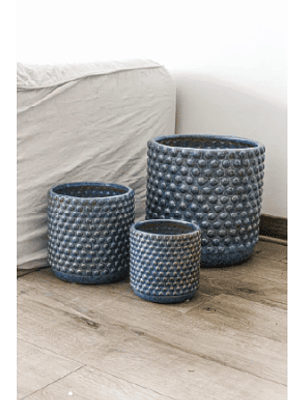 OSLO AZUL 40X40 CM (PORTA MACETERO CERÁMICA XL)