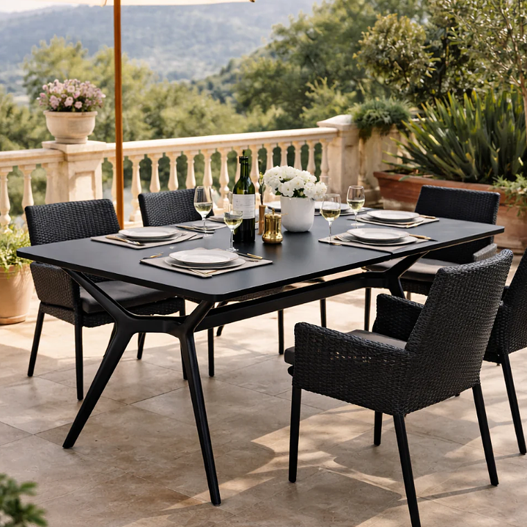 MESA TAVARI NEGRA (120x80x74 cm) 1