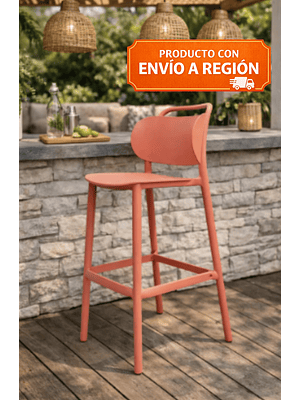 TABURETE ZONDA COLOR CORAL (51x52x118 CM)