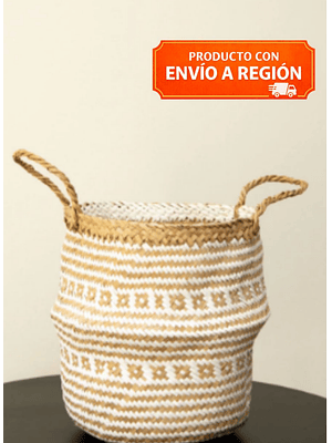 CANASTO SANTORINI BLANCO XL (38x39x40 CM)