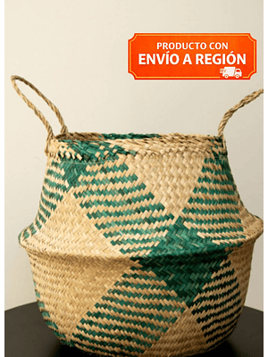 CANASTO KENIA VERDE XL (38x39x40 CM)