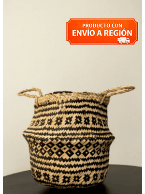 CANASTO SANTORINI NEGRO L (23x29x27 CM)