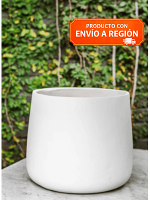 MARRUECOS BLANCO 35X33 CM  (MACETERO FIBRA DE ARCILLA XL)