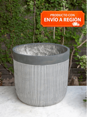 CAIRO BLANCO 40X38 CM (MACETERO DE FIBRA DE VIDRIO XL)