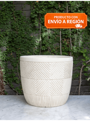 TANTA BLANCO 34X31 CM (MACETERO FIBRA DE ARCILLA L)