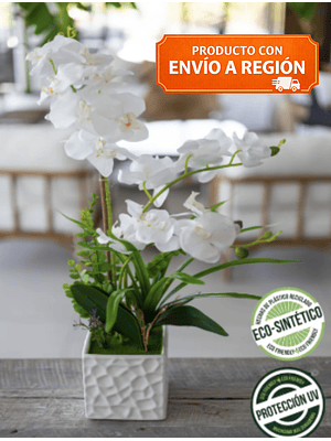 ORQUIDEA BLANCA ECO SINTETICA 60 CM 
