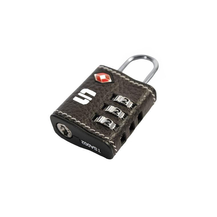 CANDADO/TSA/30MM/PIEL MARRÓN/BLÍSTER 1