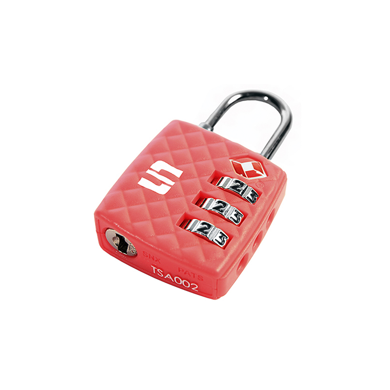 CANDADO/TSA/30MM/GOMA ROSA/BLÍSTER 1