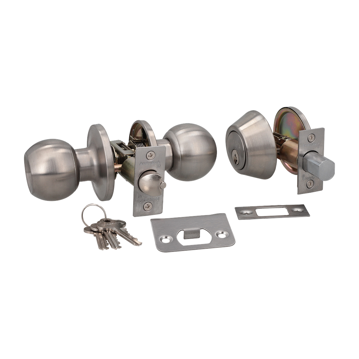  COMBO ACCESO CERRADURA AA43 + CERROJO AX74-AI ACERO INOXIDABLE  2