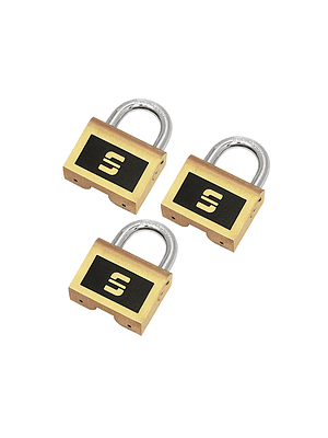 CANDADO/LATÓN FORJADO/46MM/SET 3U C/LLAVES IGUALES/BLÍSTER