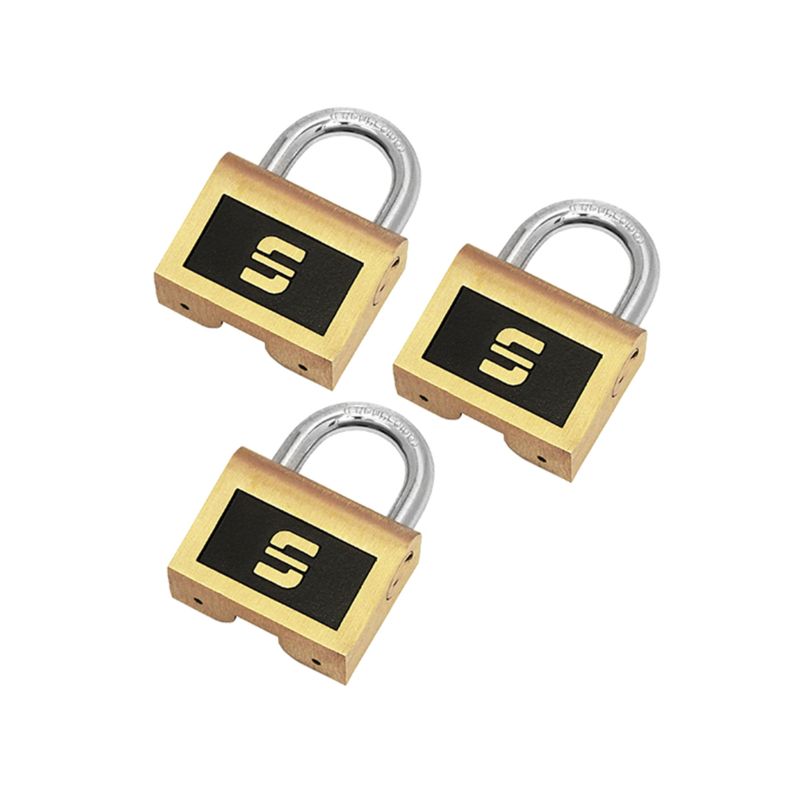 CANDADO/LATÓN FORJADO/46MM/SET 3U C/LLAVES IGUALES/BLÍSTER 1