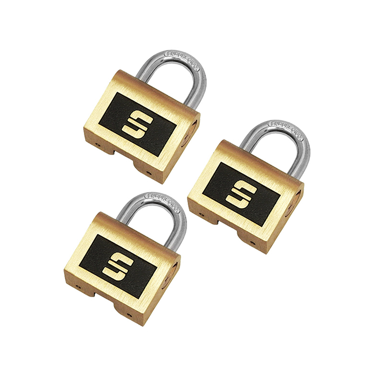 CANDADO/LATÓN FORJADO/38MM/SET 3U C/LLAVES IGUALES/BLÍSTER 1