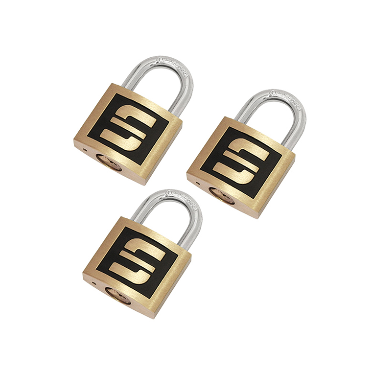 CANDADO/LATÓN FORJADO/30MM/SET 3U C/LLAVES IGUALES/BLÍSTER 1