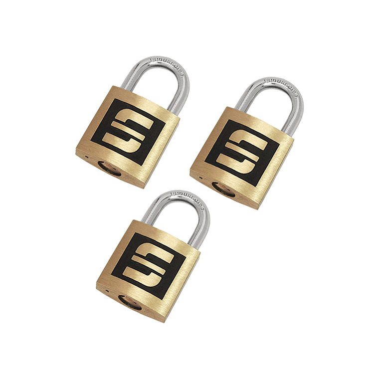 CANDADO/LATÓN FORJADO/25MM/SET 3U C/LLAVES IGUALES/BLÍSTER 1