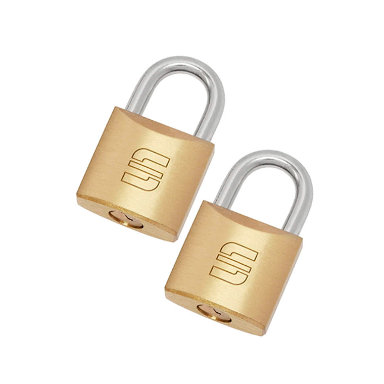 CANDADO/LATÓN/20MM/SET 2U C/LLAVES IGUALES/BLISTER 1