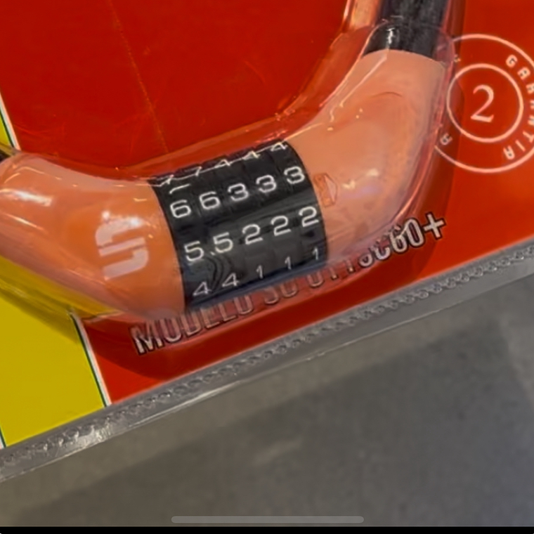 CANDADO-CABLE ACERO TRENZADO/RESETEABLE/120CM/BLÍSTER - PRODUCTO SEGUNDA SELECCIÓN 2