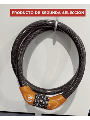 CANDADO-CABLE ACERO TRENZADO/RESETEABLE/120CM/BLÍSTER - PRODUCTO SEGUNDA SELECCIÓN