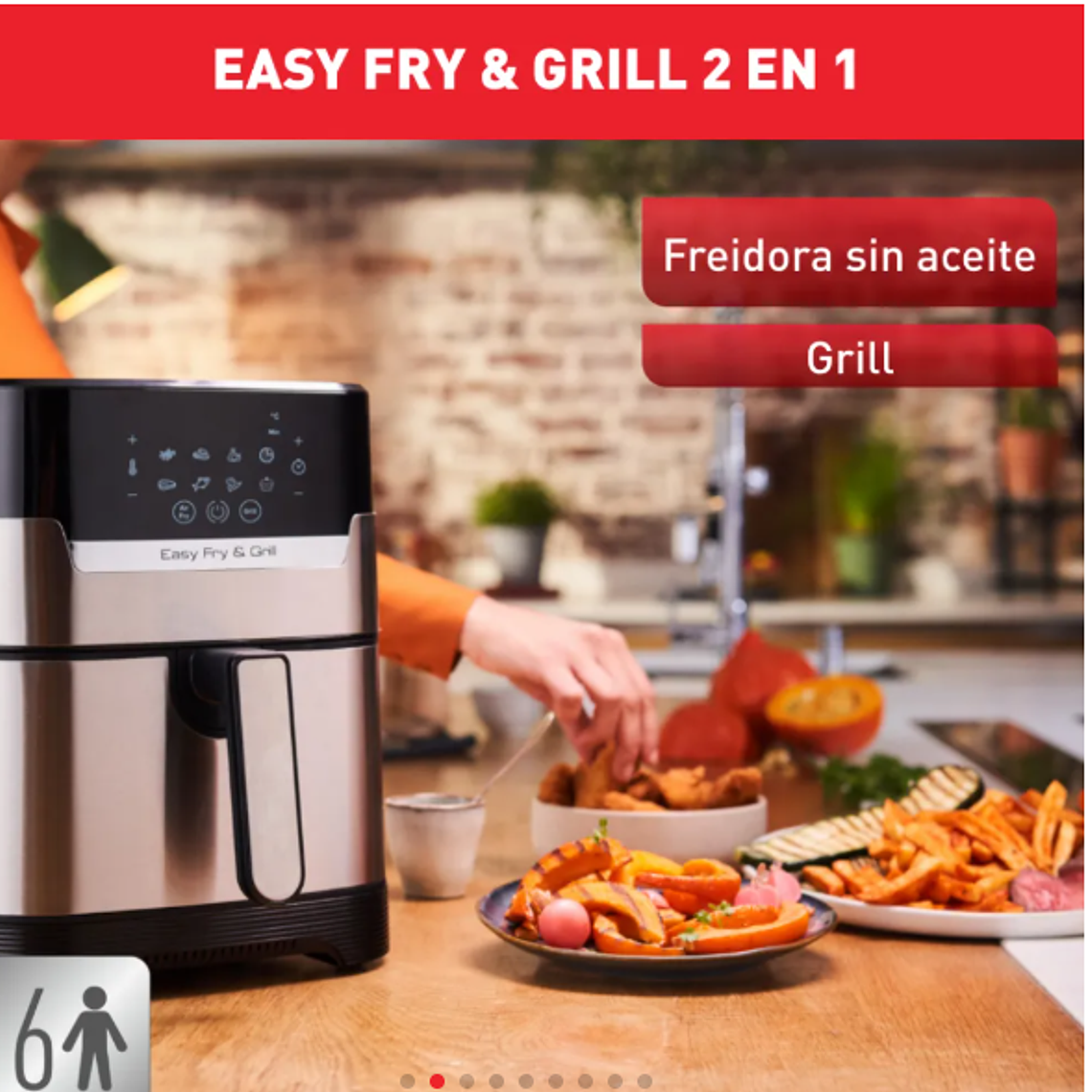 FREIDORA DE AIRE EASY FRY & GRILL DIGITAL 4,2L MOULINEX 4