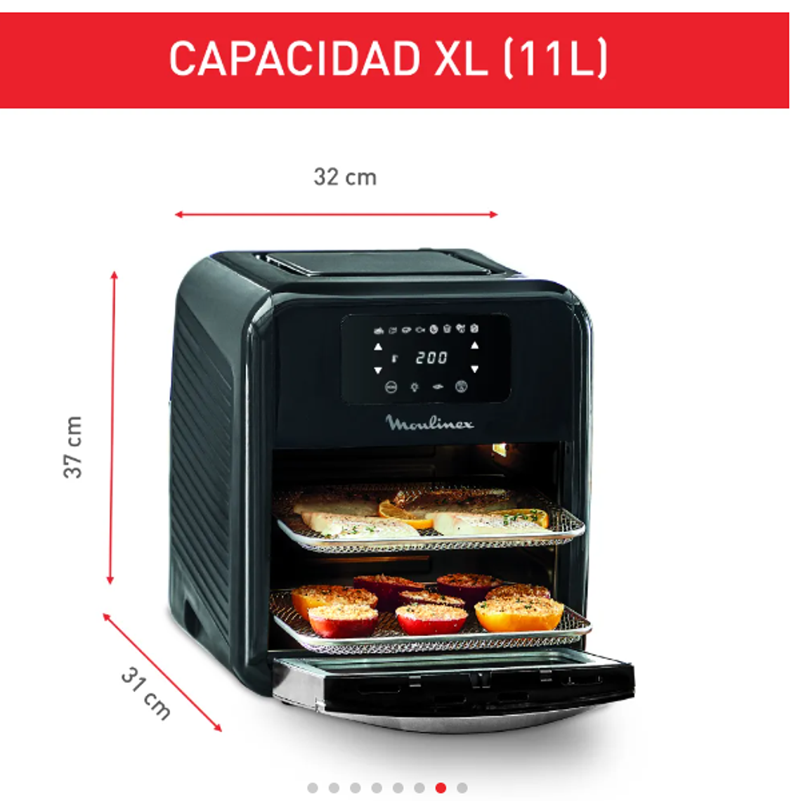HORNO FREIDORA DE AIRE EASY FRY & GRILL DIGITAL 11 L 9 EN 1 2