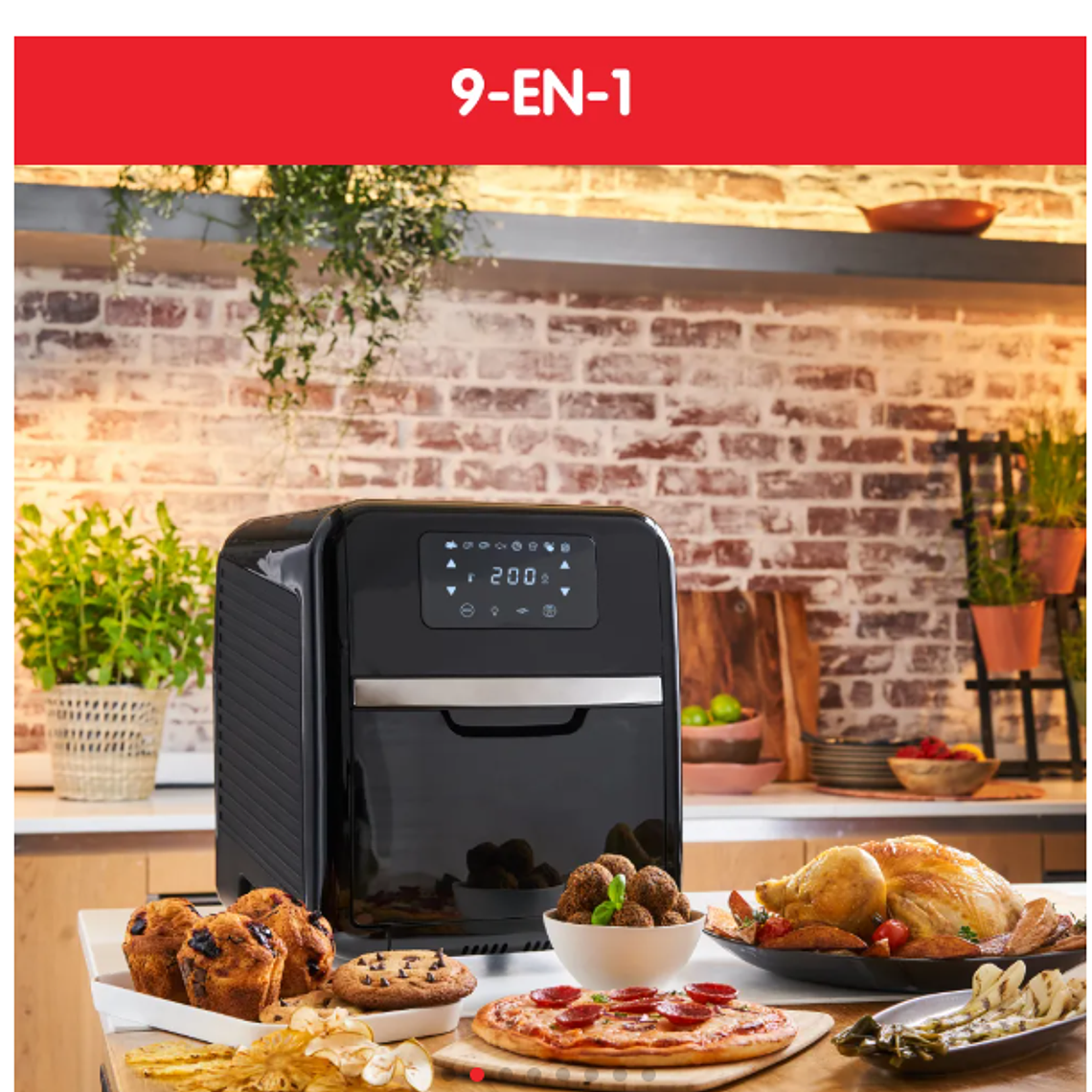 HORNO FREIDORA DE AIRE EASY FRY & GRILL DIGITAL 11 L 9 EN 1 8